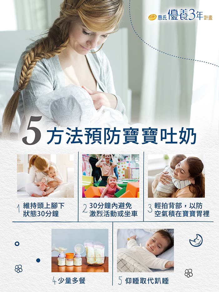 5個方法預防寶寶吐奶